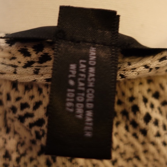 Bloomingdale's Aqua Sleeveless Black/Cream Print  Dress - Picture 8 of 8